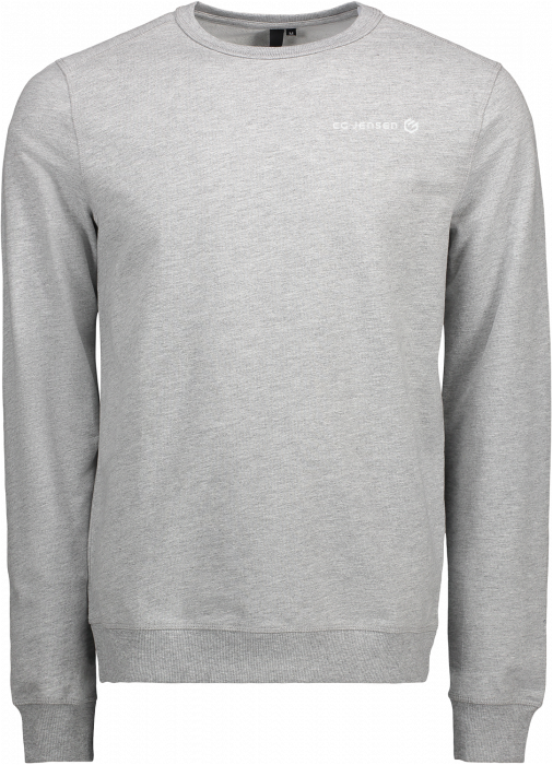ID - Cgj Sweatshirt (Men) Embroered Logo - Grey Melange & blanco