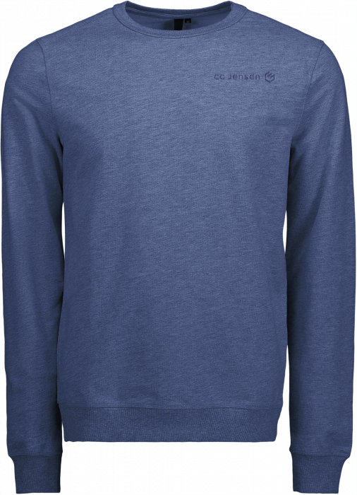 ID - Cgj Sweatshirt (Herre) Broderet Logo - Blue Melange
