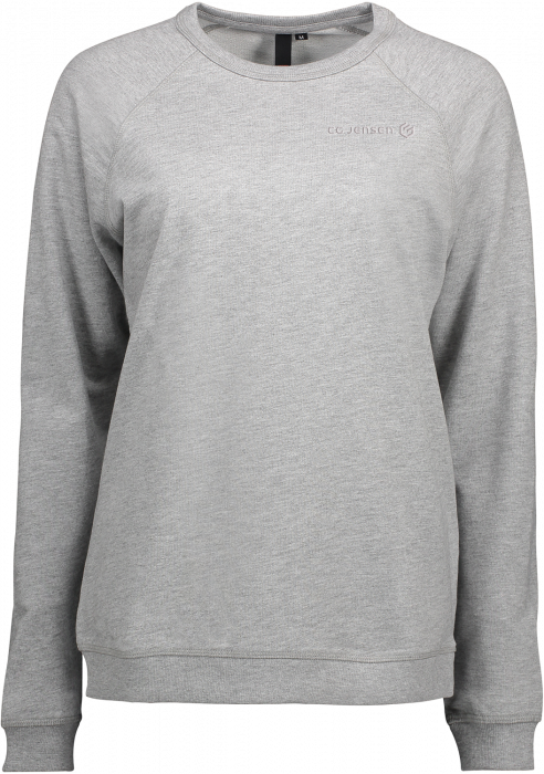 ID - Cgj Sweatshirt (Woman) Embroered Logo - Grey Melange & blanc